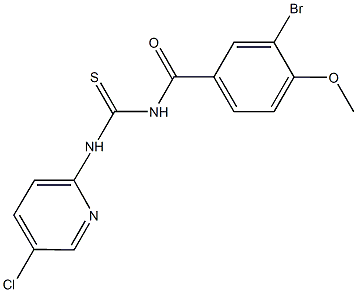 N-(3-bromo-4-methoxybenzoyl)-N'-(5-chloro-2-pyridinyl)thiourea Structure