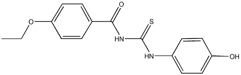 N-(4-ethoxybenzoyl)-N'-(4-hydroxyphenyl)thiourea Structure