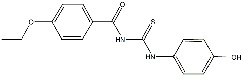 N-(4-ethoxybenzoyl)-N'-(4-hydroxyphenyl)thiourea 结构式