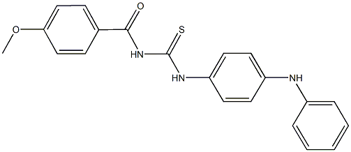 N-(4-anilinophenyl)-N'-(4-methoxybenzoyl)thiourea Structure