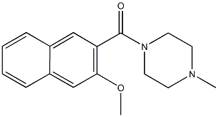1-(3-methoxy-2-naphthoyl)-4-methylpiperazine 化学構造式