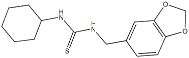 N-(1,3-benzodioxol-5-ylmethyl)-N'-cyclohexylthiourea Structure