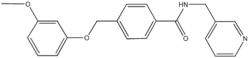 4-[(3-methoxyphenoxy)methyl]-N-(3-pyridinylmethyl)benzamide,,结构式