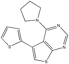 4-(1-pyrrolidinyl)-5-(2-thienyl)thieno[2,3-d]pyrimidine