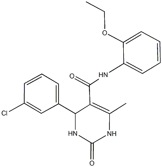 4-(3-chlorophenyl)-N-(2-ethoxyphenyl)-6-methyl-2-oxo-1,2,3,4-tetrahydro-5-pyrimidinecarboxamide
