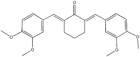 2,6-bis(3,4-dimethoxybenzylidene)cyclohexanone Structure