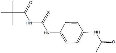 N-[4-({[(2,2-dimethylpropanoyl)amino]carbothioyl}amino)phenyl]acetamide 化学構造式