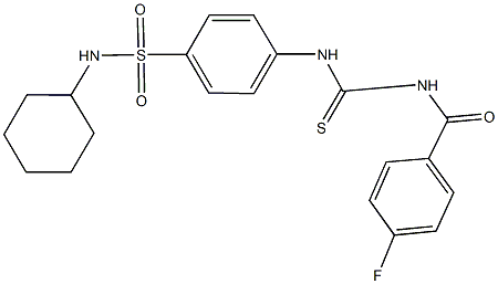 N-cyclohexyl-4-({[(4-fluorobenzoyl)amino]carbothioyl}amino)benzenesulfonamide