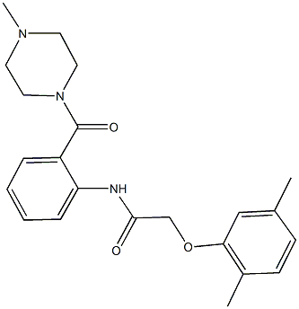 2-(2,5-dimethylphenoxy)-N-{2-[(4-methyl-1-piperazinyl)carbonyl]phenyl}acetamide|