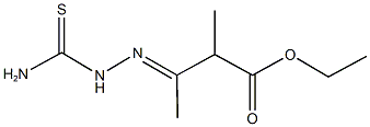 ethyl 3-[(aminocarbothioyl)hydrazono]-2-methylbutanoate Struktur