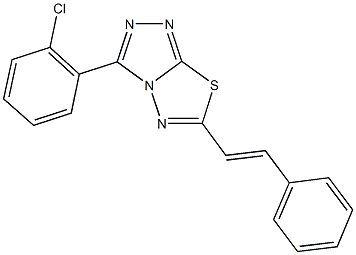  3-(2-chlorophenyl)-6-(2-phenylvinyl)[1,2,4]triazolo[3,4-b][1,3,4]thiadiazole