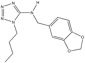 N-(1,3-benzodioxol-5-ylmethyl)-N-(1-butyl-1H-tetraazol-5-yl)amine Structure