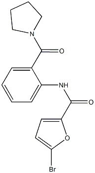 5-bromo-N-[2-(1-pyrrolidinylcarbonyl)phenyl]-2-furamide 结构式