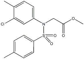 methyl {3-chloro-4-methyl[(4-methylphenyl)sulfonyl]anilino}acetate Structure