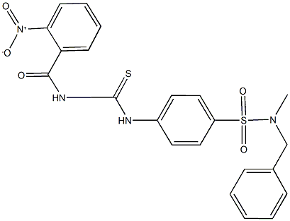 N-benzyl-4-{[({2-nitrobenzoyl}amino)carbothioyl]amino}-N-methylbenzenesulfonamide Struktur