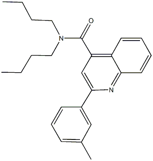 N,N-dibutyl-2-(3-methylphenyl)-4-quinolinecarboxamide 化学構造式