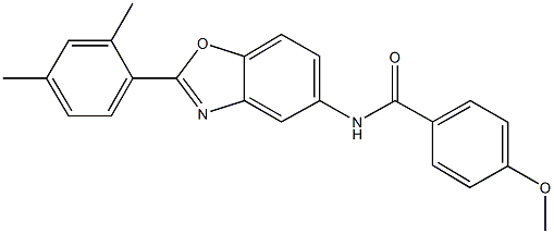 N-[2-(2,4-dimethylphenyl)-1,3-benzoxazol-5-yl]-4-methoxybenzamide Structure