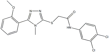 N-(3,4-dichlorophenyl)-2-{[5-(2-methoxyphenyl)-4-methyl-4H-1,2,4-triazol-3-yl]sulfanyl}acetamide Structure