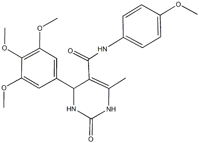  N-(4-methoxyphenyl)-6-methyl-2-oxo-4-(3,4,5-trimethoxyphenyl)-1,2,3,4-tetrahydro-5-pyrimidinecarboxamide