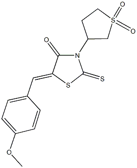 3-(1,1-dioxidotetrahydro-3-thienyl)-5-(4-methoxybenzylidene)-2-thioxo-1,3-thiazolidin-4-one