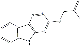 3-[(2-methyl-2-propenyl)sulfanyl]-5H-[1,2,4]triazino[5,6-b]indole Structure