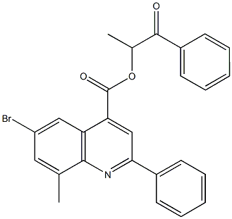 1-methyl-2-oxo-2-phenylethyl 6-bromo-8-methyl-2-phenyl-4-quinolinecarboxylate