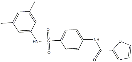 N-{4-[(3,5-dimethylanilino)sulfonyl]phenyl}-2-furamide,,结构式