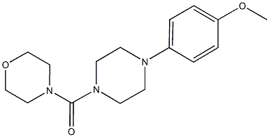 methyl 4-[4-(4-morpholinylcarbonyl)-1-piperazinyl]phenyl ether 化学構造式