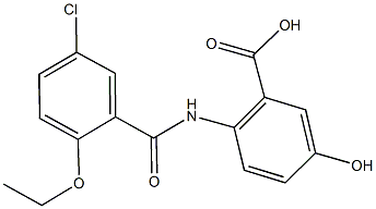 2-[(5-chloro-2-ethoxybenzoyl)amino]-5-hydroxybenzoic acid,,结构式