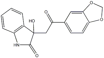 3-[2-(1,3-benzodioxol-5-yl)-2-oxoethyl]-3-hydroxy-1,3-dihydro-2H-indol-2-one Structure