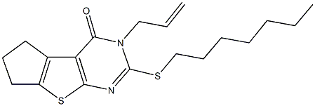  3-allyl-2-(heptylsulfanyl)-3,5,6,7-tetrahydro-4H-cyclopenta[4,5]thieno[2,3-d]pyrimidin-4-one