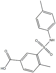 4-methyl-3-(4-toluidinosulfonyl)benzoic acid,,结构式