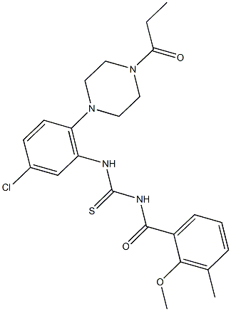  N-[5-chloro-2-(4-propionyl-1-piperazinyl)phenyl]-N'-(2-methoxy-3-methylbenzoyl)thiourea