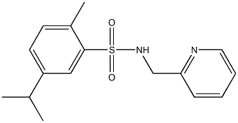 5-isopropyl-2-methyl-N-(2-pyridinylmethyl)benzenesulfonamide Structure