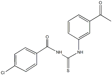 N-(3-acetylphenyl)-N'-(4-chlorobenzoyl)thiourea,,结构式
