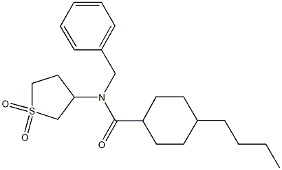  N-benzyl-4-butyl-N-(1,1-dioxidotetrahydro-3-thienyl)cyclohexanecarboxamide