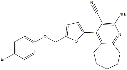 2-amino-4-{5-[(4-bromophenoxy)methyl]-2-furyl}-6,7,8,9-tetrahydro-5H-cyclohepta[b]pyridine-3-carbonitrile|