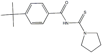 4-tert-butyl-N-(1-pyrrolidinylcarbothioyl)benzamide Struktur