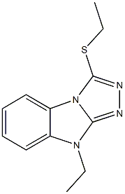  ethyl 9-ethyl-9H-[1,2,4]triazolo[4,3-a]benzimidazol-3-yl sulfide