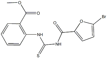 methyl 2-({[(5-bromo-2-furoyl)amino]carbothioyl}amino)benzoate Struktur