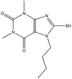 7-butyl-1,3-dimethyl-8-sulfanyl-3,7-dihydro-1H-purine-2,6-dione,,结构式