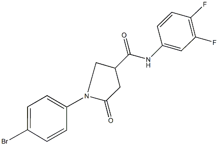 1-(4-bromophenyl)-N-(3,4-difluorophenyl)-5-oxo-3-pyrrolidinecarboxamide