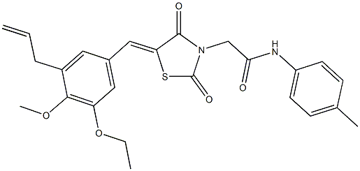  2-[5-(3-allyl-5-ethoxy-4-methoxybenzylidene)-2,4-dioxo-1,3-thiazolidin-3-yl]-N-(4-methylphenyl)acetamide