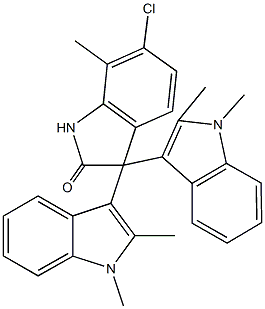 3,3-bis(1,2-dimethyl-1H-indol-3-yl)-6-chloro-7-methyl-1,3-dihydro-2H-indol-2-one