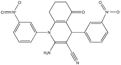 2-amino-1,4-bis(3-nitrophenyl)-5-oxo-1,4,5,6,7,8-hexahydro-3-quinolinecarbonitrile