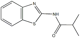 N-(1,3-benzothiazol-2-yl)-2-methylpropanamide 化学構造式