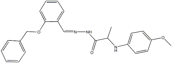 N'-[2-(benzyloxy)benzylidene]-2-(4-methoxyanilino)propanohydrazide Structure