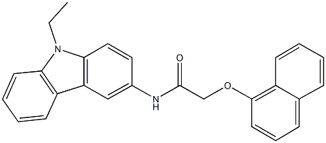 N-(9-ethyl-9H-carbazol-3-yl)-2-(1-naphthyloxy)acetamide Structure