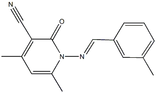 4,6-dimethyl-1-[(3-methylbenzylidene)amino]-2-oxo-1,2-dihydropyridine-3-carbonitrile