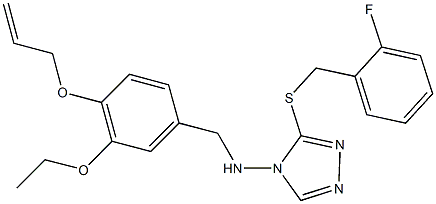 N-[4-(allyloxy)-3-ethoxybenzyl]-N-{3-[(2-fluorobenzyl)thio]-4H-1,2,4-triazol-4-yl}amine Struktur